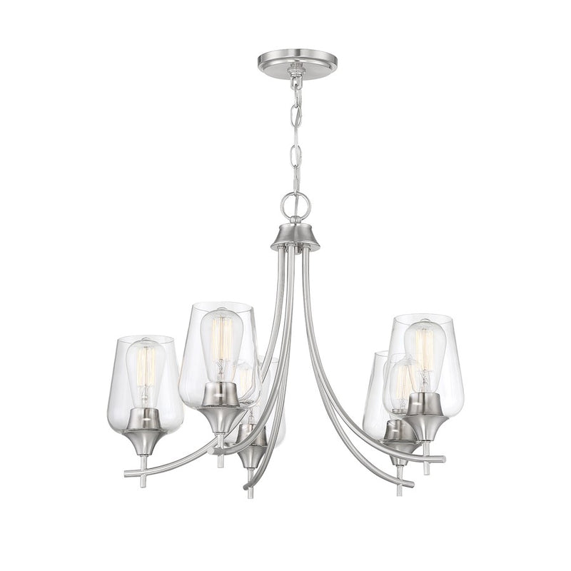 Savoy House Octave 5-Light Chandelier, Satin Nickel