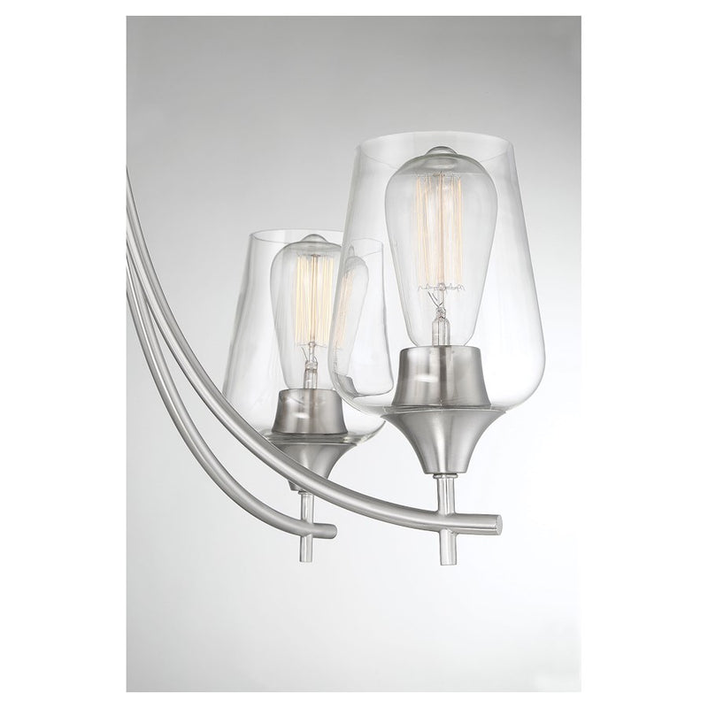 Savoy House Octave 5-Light Chandelier, Satin Nickel