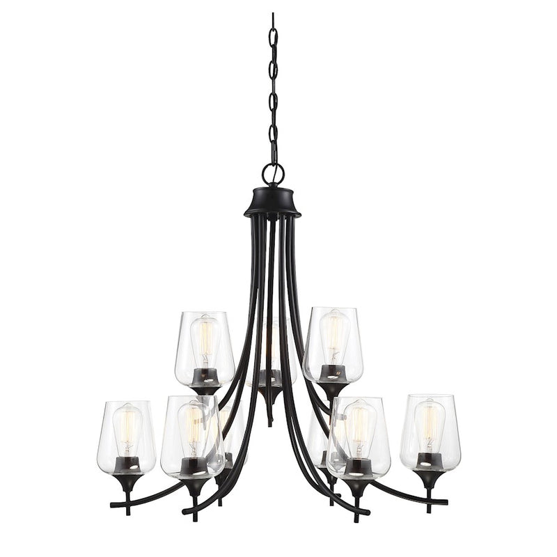 Savoy House Octave 9-Light Chandelier, Black