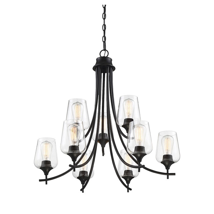 Savoy House Octave 9-Light Chandelier, Black