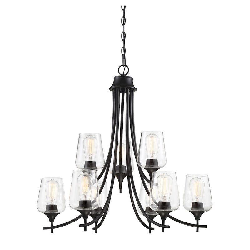 Savoy House Octave 9-Light Chandelier, Black