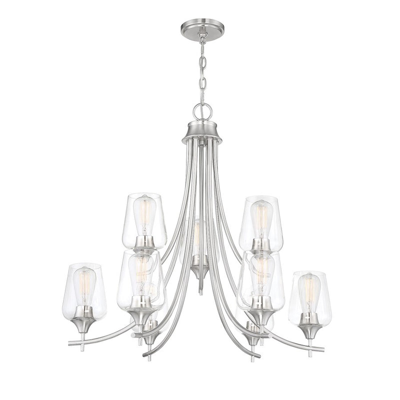 Savoy House Octave 9-Light Chandelier, Satin Nickel