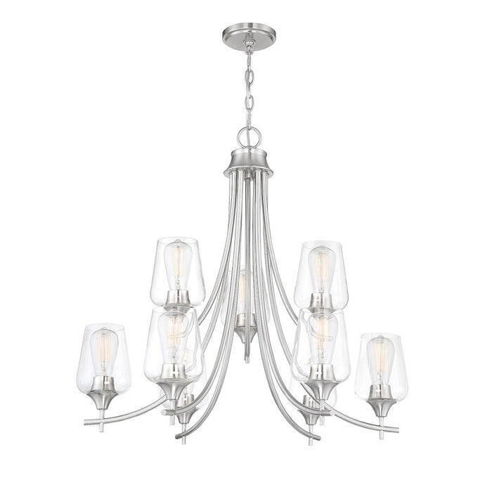 Savoy House Octave 9-Light Chandelier, Satin Nickel