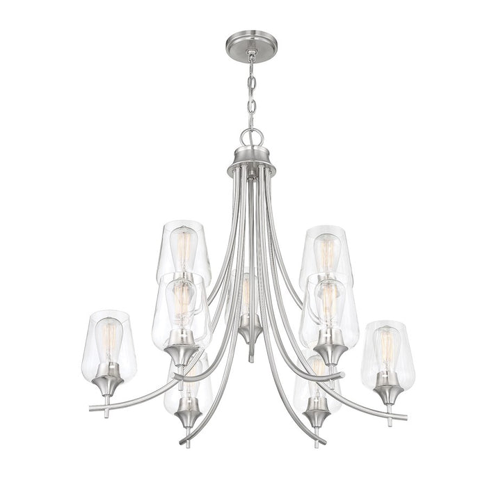 Savoy House Octave 9-Light Chandelier, Satin Nickel
