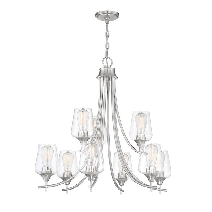 Savoy House Octave 9-Light Chandelier, Satin Nickel