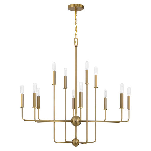 Essentials Avondale 12 Light Chandelier, Warm Brass