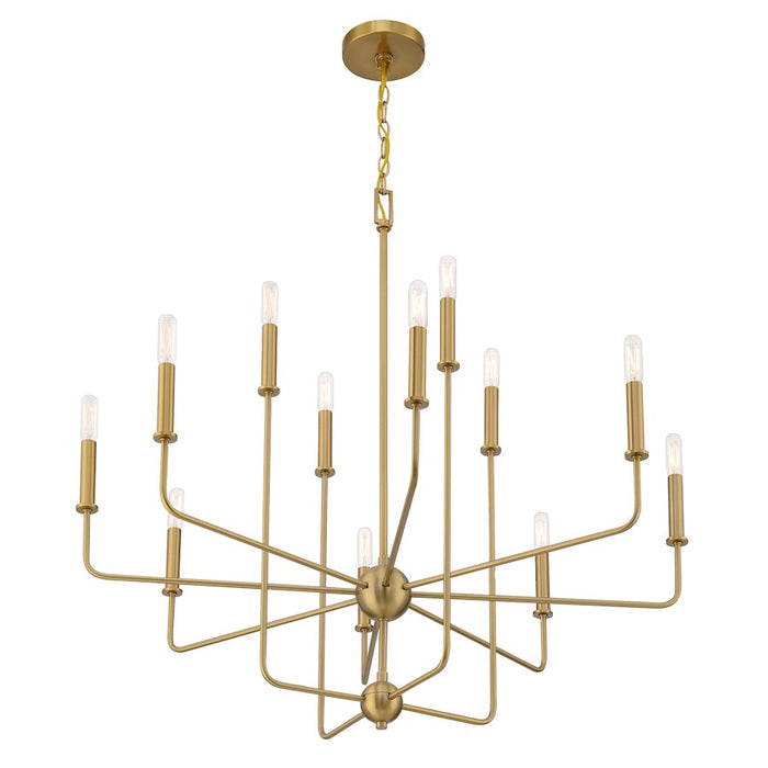 Savoy House Avondale 12-Light Chandelier, Warm Brass