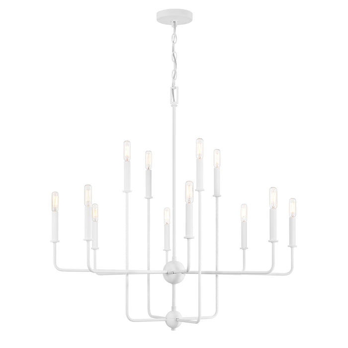 Savoy House Avondale 12-Light Chandelier, Bisque White - 1-4046-12-83