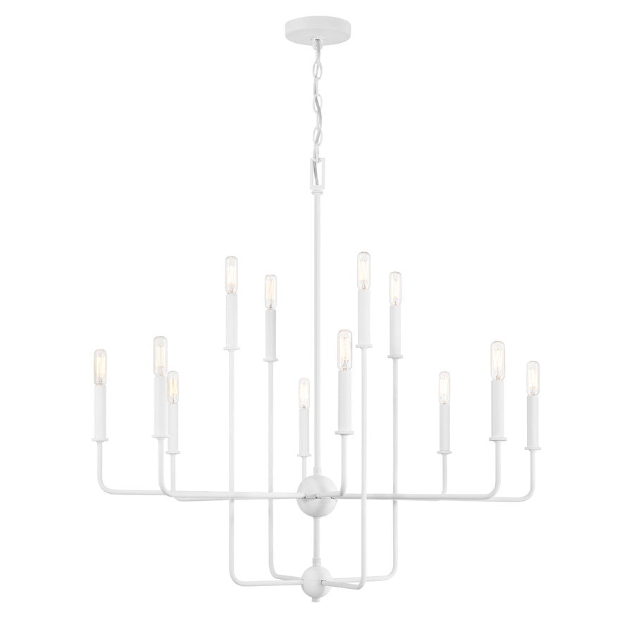 Essentials Avondale 12 Light Chandelier, Bisque White - 1-4046-12-83