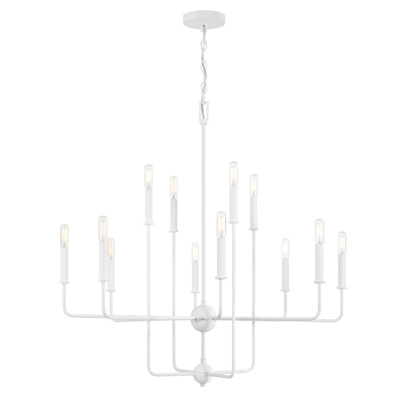 Essentials Avondale 12 Light Chandelier, Bisque White