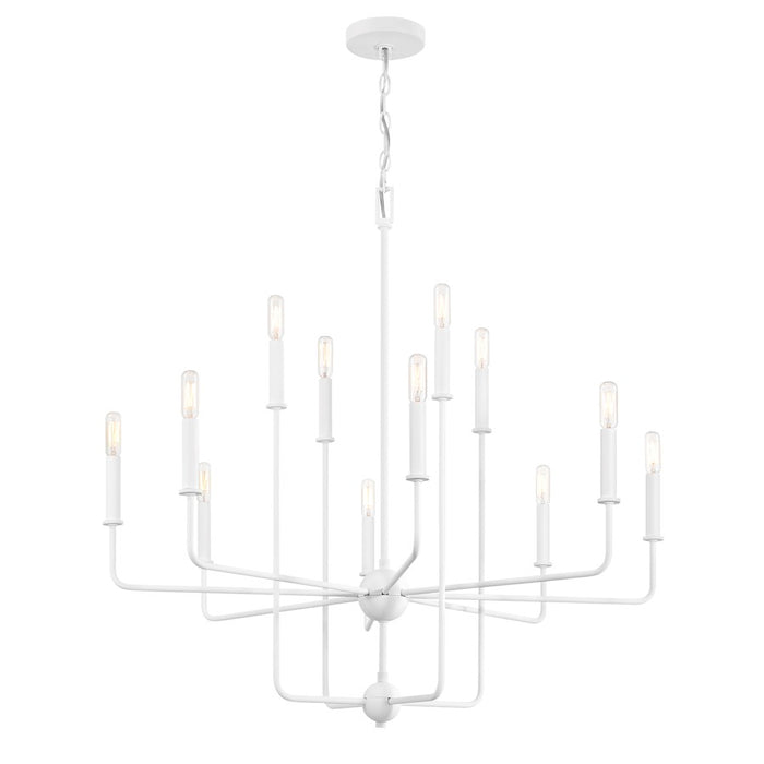 Essentials Avondale 12 Light Chandelier, Bisque White