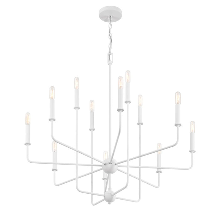 Essentials Avondale 12 Light Chandelier, Bisque White