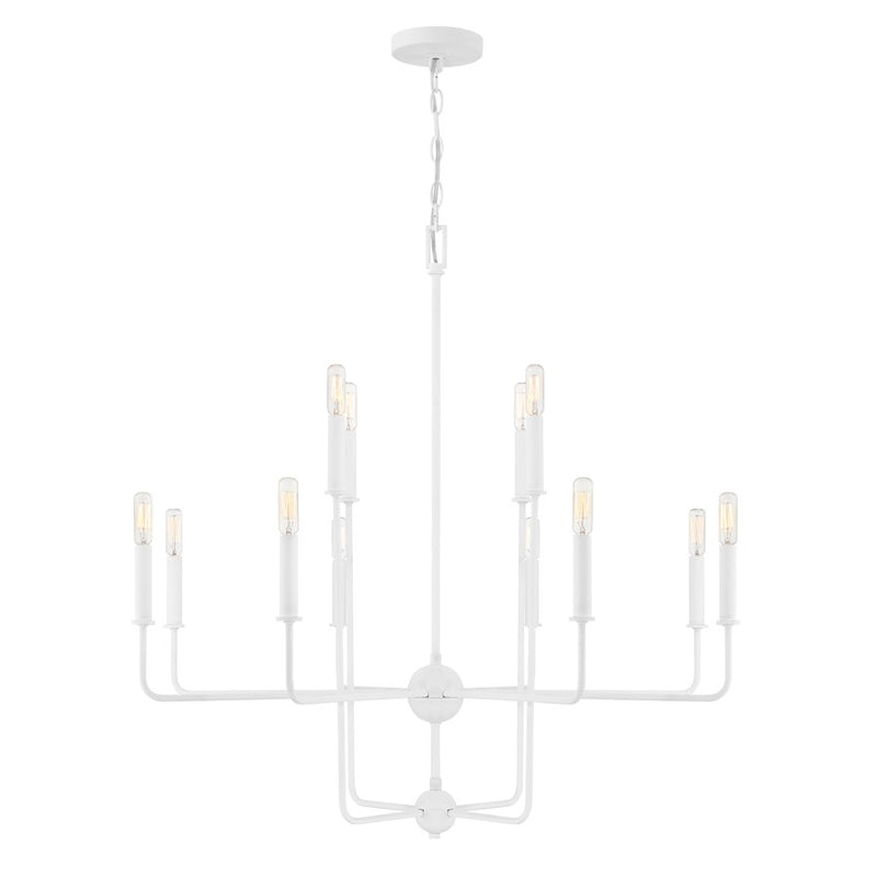 Essentials Avondale 12 Light Chandelier, Bisque White