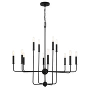 Essentials Avondale 12 Light Chandelier, Matte Black - 1-4046-12-89