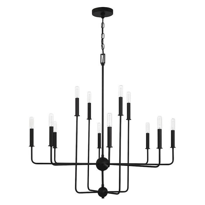 Savoy House Avondale 12-Light Chandelier, Matte Black