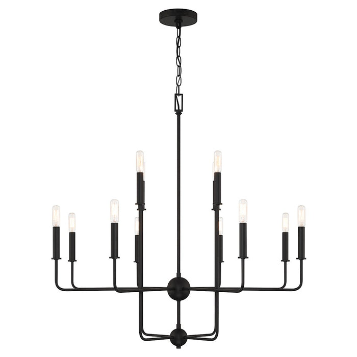 Essentials Avondale 12 Light Chandelier, Matte Black