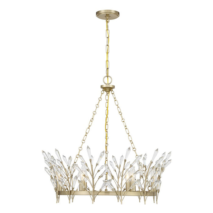 Savoy House Orianna 6 Light Chandelier, Noble Brass - 1-4073-6-127