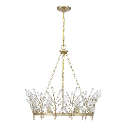 Savoy House Orianna 6 Light Chandelier, Noble Brass
