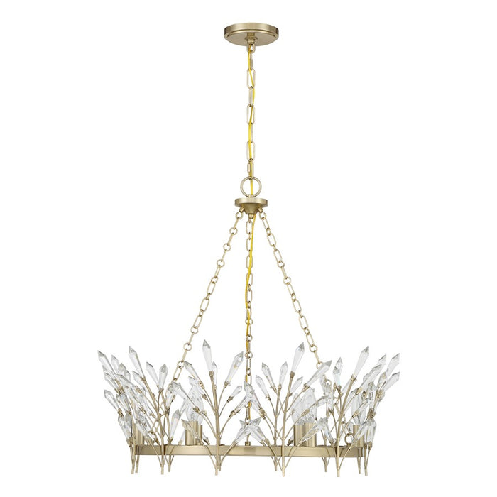 Savoy House Orianna 6 Light Chandelier, Noble Brass