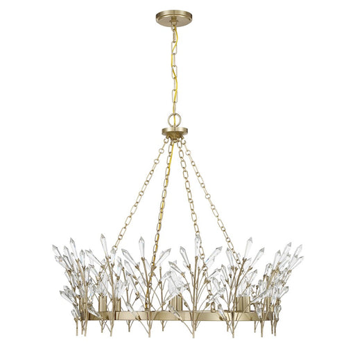 Savoy House Orianna 8 Light Chandelier, Noble Brass