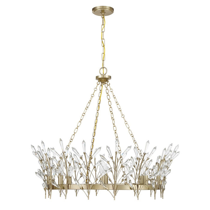 Savoy House Orianna 8 Light Chandelier, Noble Brass