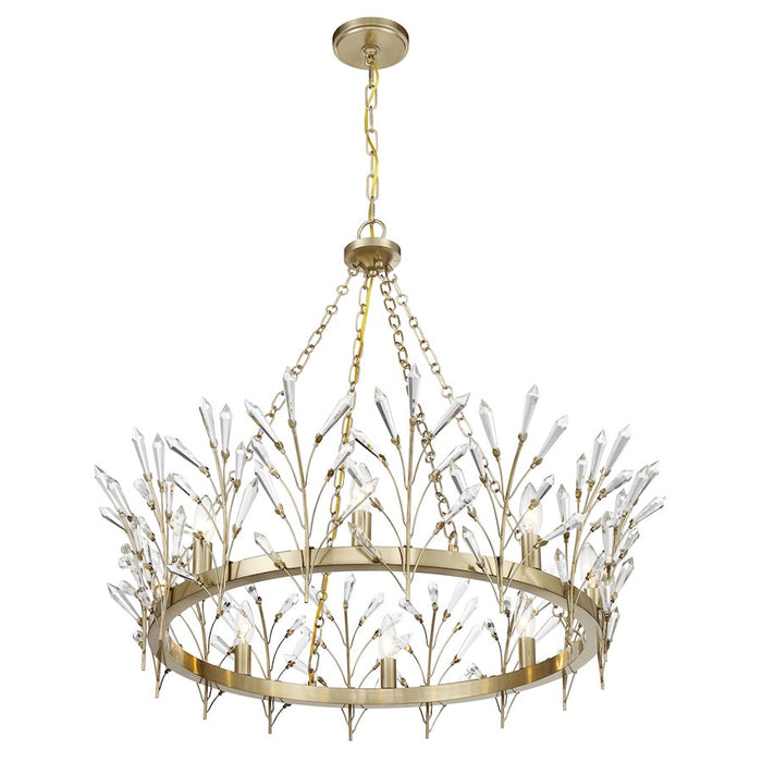 Savoy House Orianna 8 Light Chandelier, Noble Brass