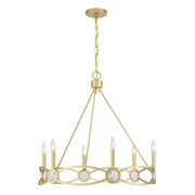 Savoy House Minette 6 Lt Chandelier, Spun Gold - 1-4101-6-328