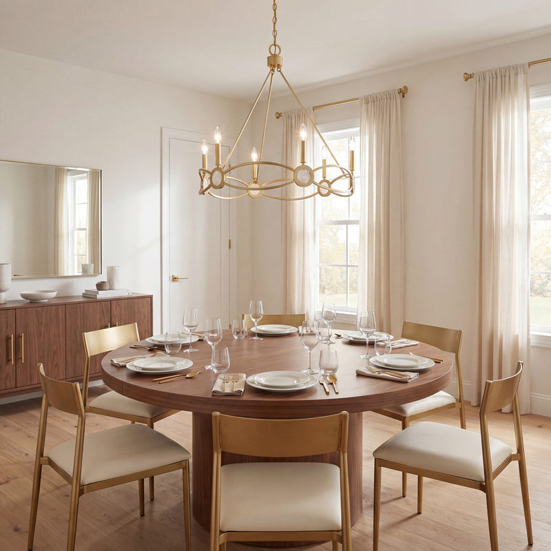 Savoy House Minette 6 Lt Chandelier, Spun Gold