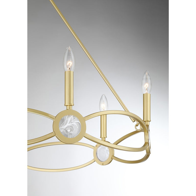 Savoy House Minette 6 Lt Chandelier, Spun Gold
