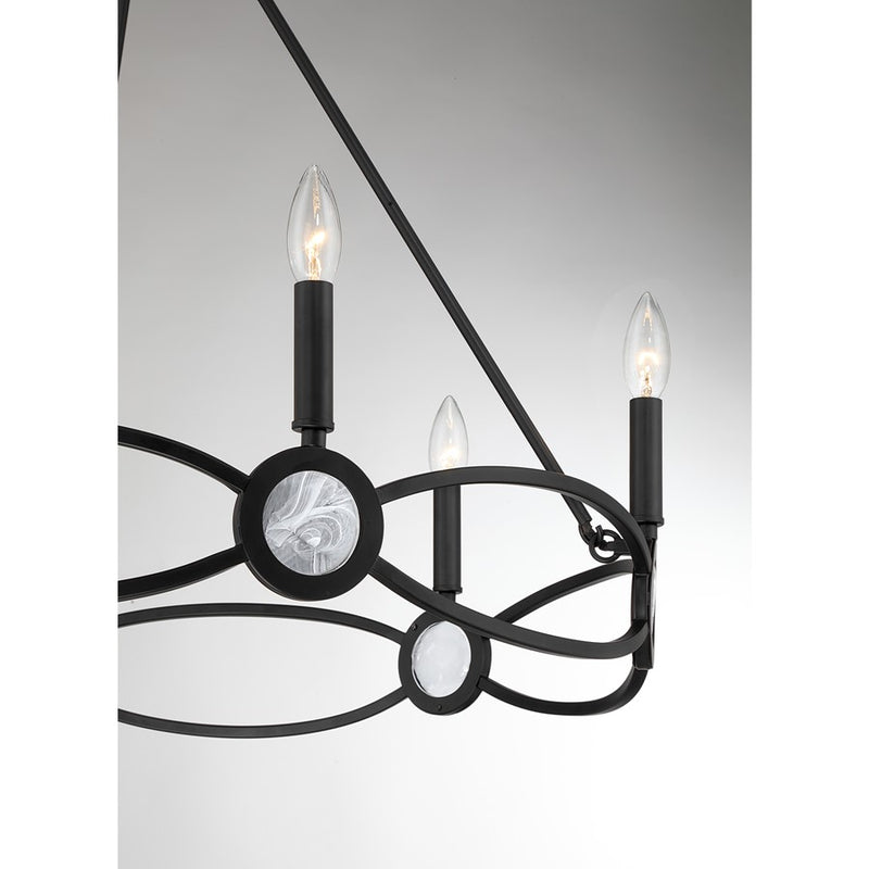 Savoy House Minette 6 Lt Chandelier, Matte Black