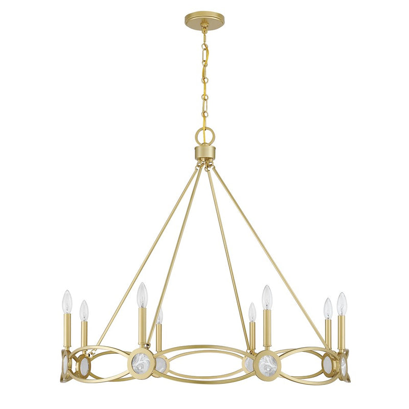 Savoy House Minette 8 Lt Chandelier, Spun Gold