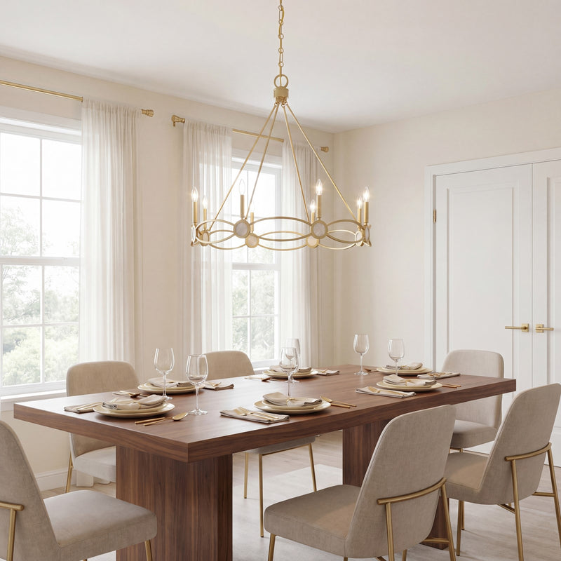 Savoy House Minette 8 Lt Chandelier, Spun Gold
