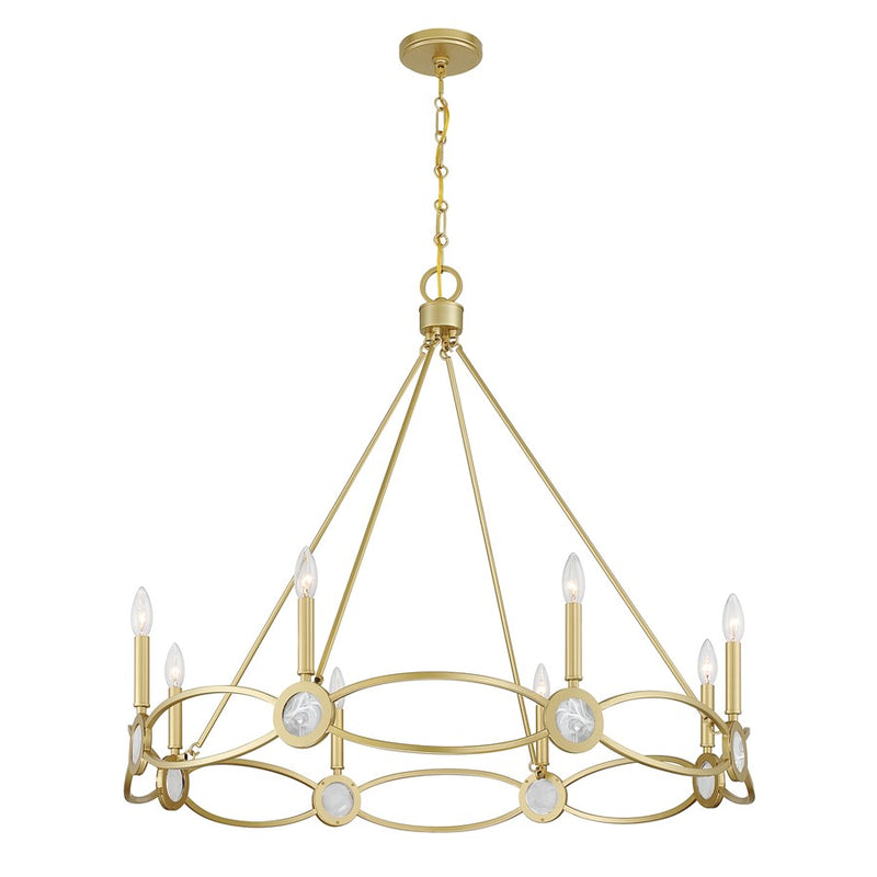 Savoy House Minette 8 Lt Chandelier, Spun Gold