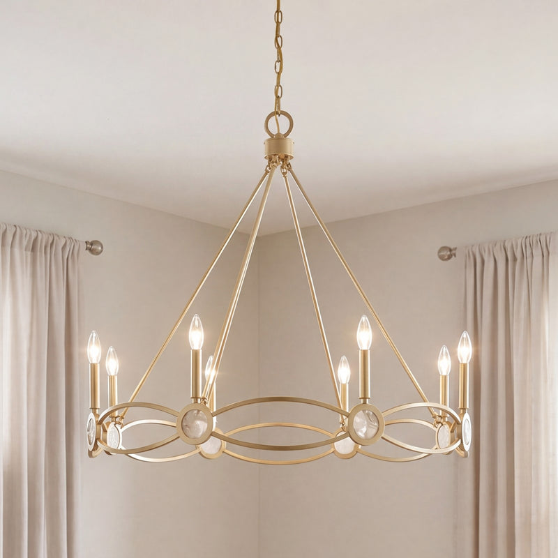 Savoy House Minette 8 Lt Chandelier, Spun Gold