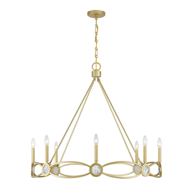 Savoy House Minette 8 Lt Chandelier, Spun Gold