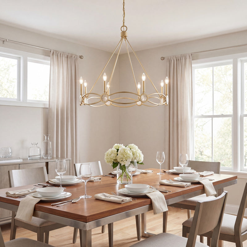 Savoy House Minette 8 Lt Chandelier, Spun Gold