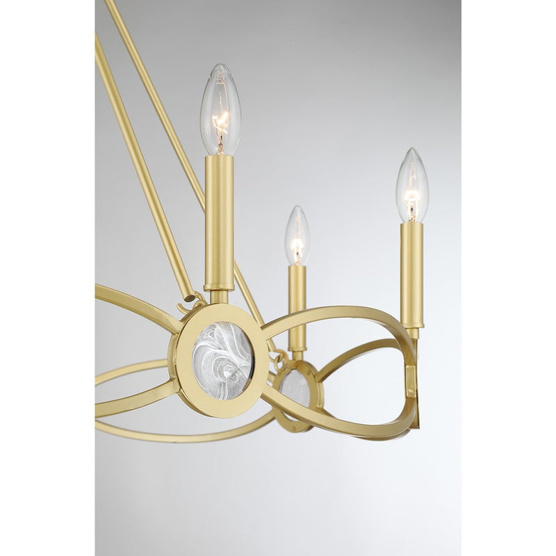 Savoy House Minette 8 Lt Chandelier, Spun Gold