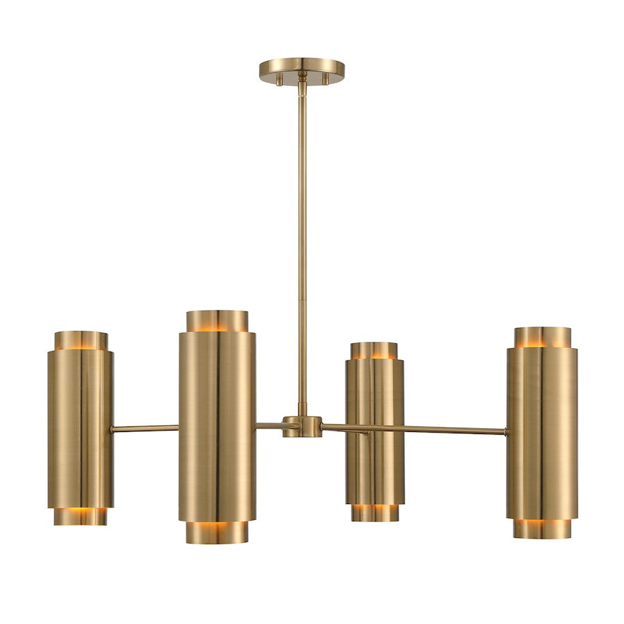 Savoy House Lio 8-Light Chandelier, Noble Brass - 1-4180-8-127