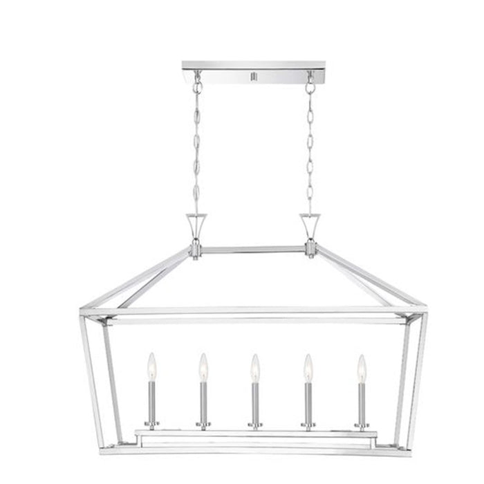 Savoy House Townsend 424 5Lt 24" Linear Chandelier, Nickel - 1-424-5-109