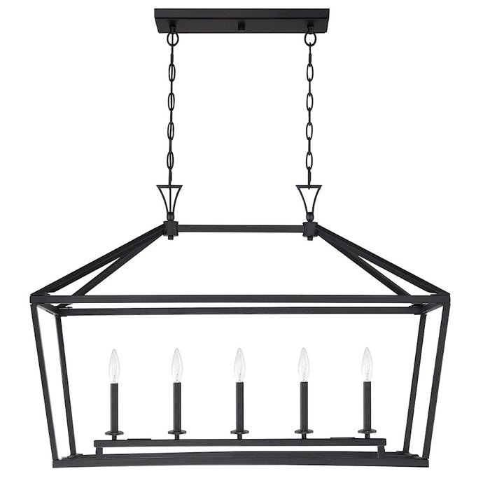 Savoy House Townsend 424 5-Light 24" Linear Chandelier, Matte Black