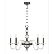 Savoy House Aragon 5 Light Chandelier, Mediterranean Bronze/Clear - 1-4277-5-15