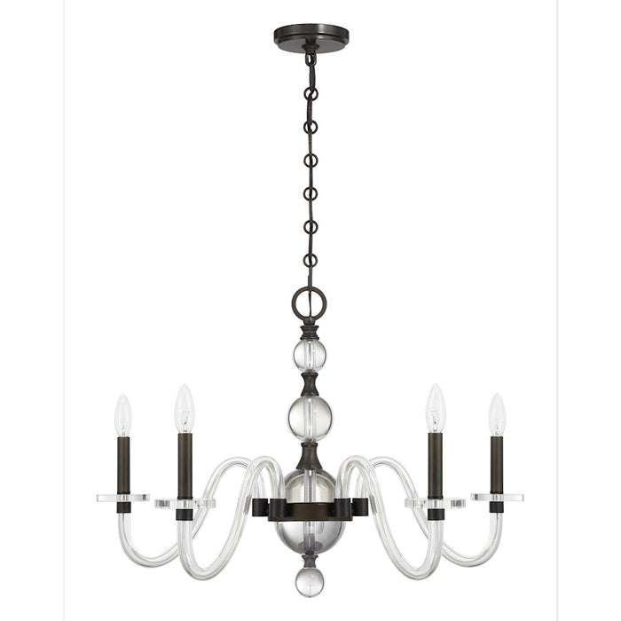 Savoy House Aragon 5 Light Chandelier, Mediterranean Bronze/Clear