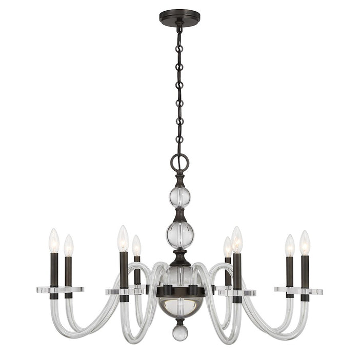 Savoy House Aragon 8 Light Chandelier, Mediterranean Bronze/Clear - 1-4278-8-15