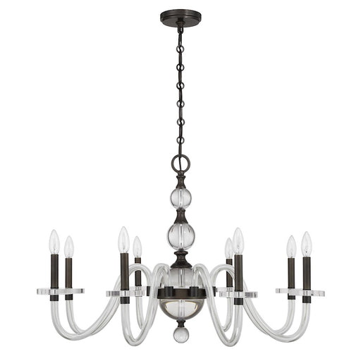 Savoy House Aragon 8 Light Chandelier, Mediterranean Bronze/Clear