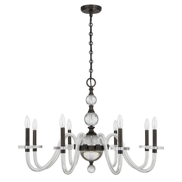 Savoy House Aragon 8 Light Chandelier, Mediterranean Bronze/Clear