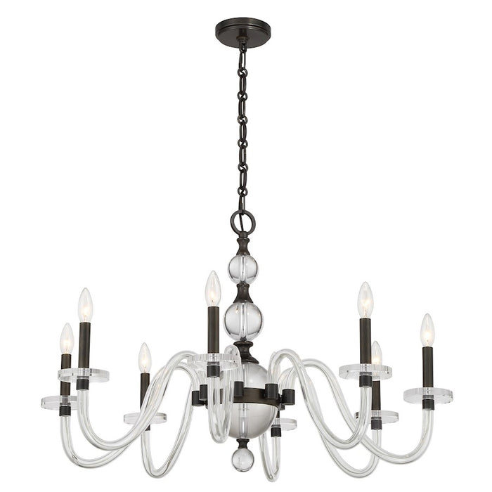 Savoy House Aragon 8 Light Chandelier, Mediterranean Bronze/Clear