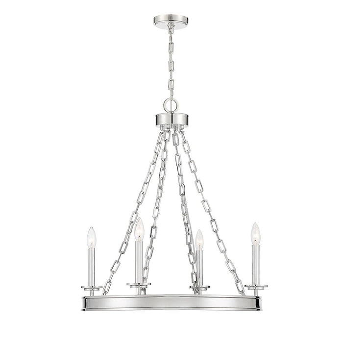 Savoy House Seville 4-Light Chandelier, Polished Nickel