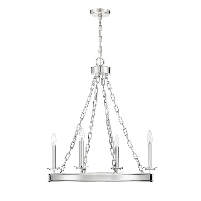 Savoy House Seville 4-Light Chandelier, Polished Nickel