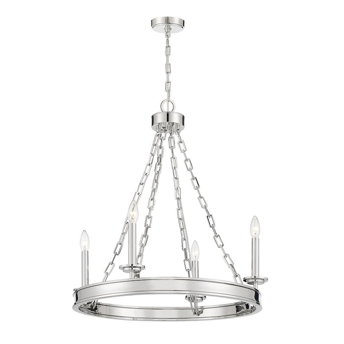 Savoy House Seville 4-Light Chandelier, Polished Nickel