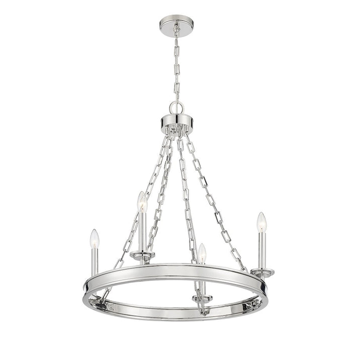 Savoy House Seville 4-Light Chandelier, Polished Nickel